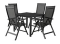 Hagestol Kingston 6 posisjoner svart - Sunlife®
